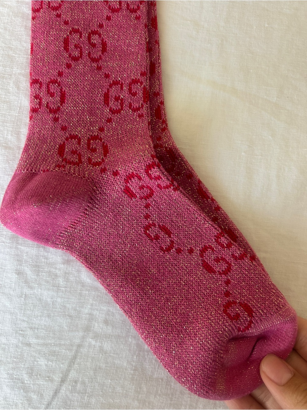 Pink GG Logo Socks - Picture 3 of 4